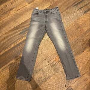 Levi's Women's W29 L30 Washed Black Gray Straight Leg Jeans